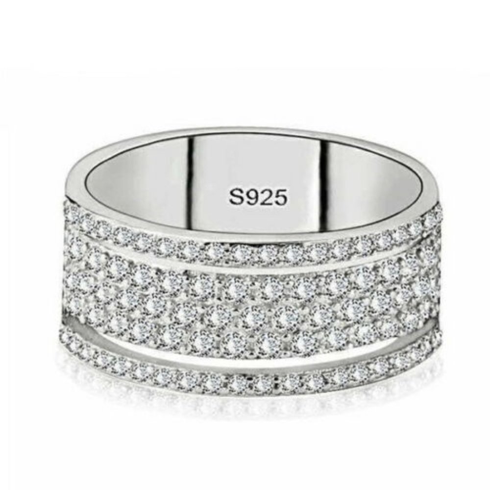 Elegant 925 Silver White Sapphire fashion ring - Picture 4 of 4